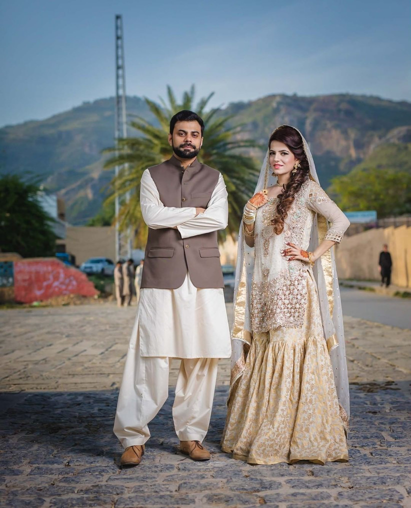 sharara suit design for wedding