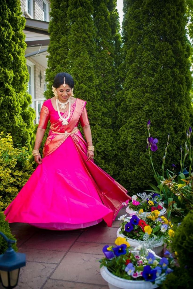 cancan saree for reception