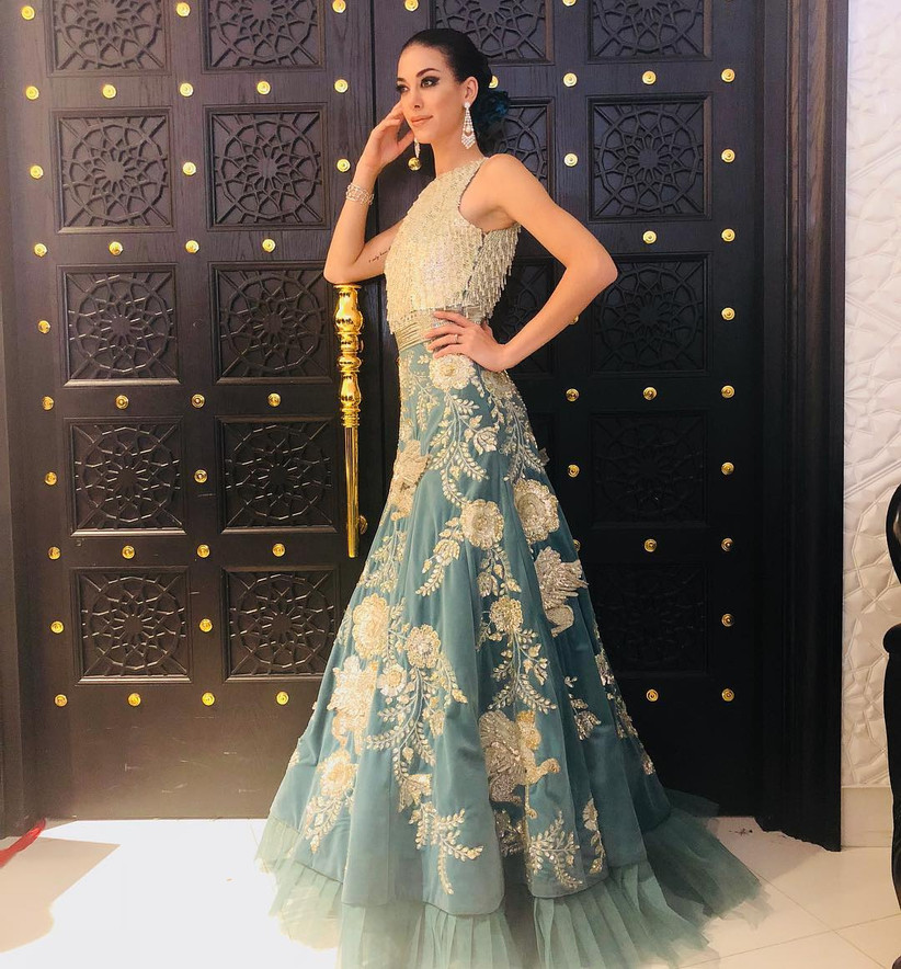 manish malhotra white gown