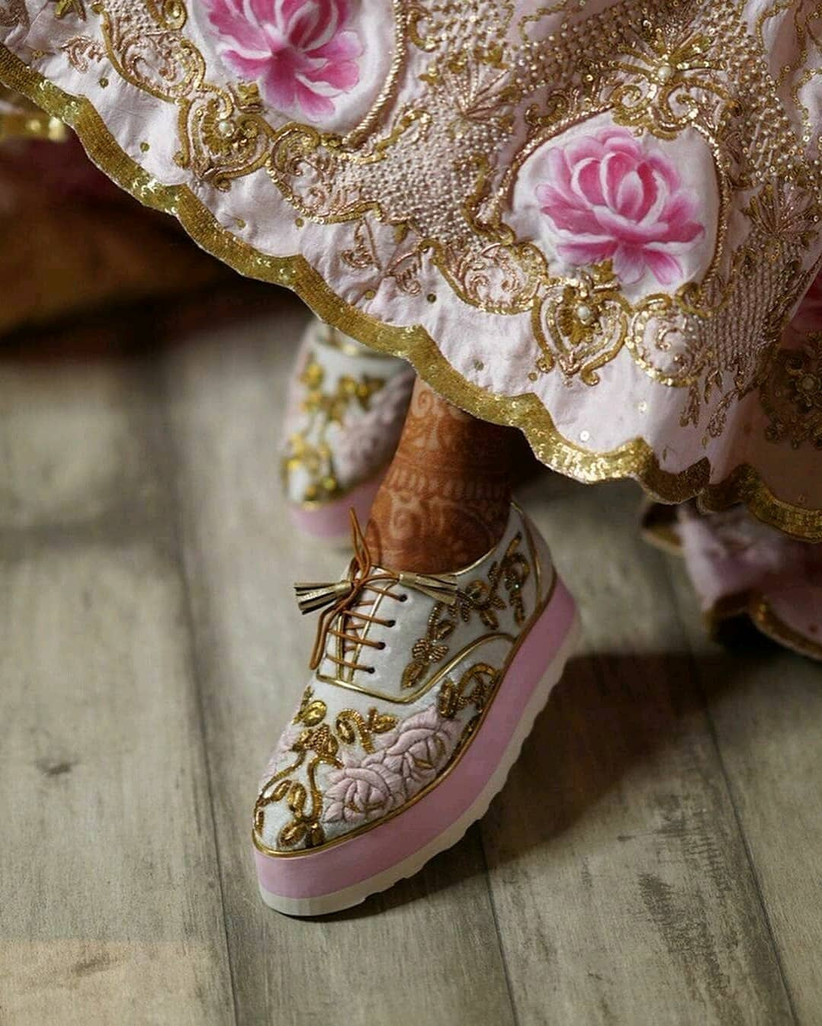 bridal flat footwear designs
