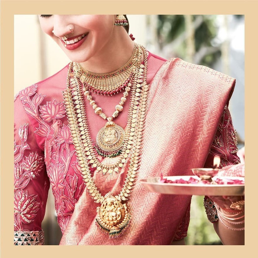 Temple jewellery long necklace designs 2025
