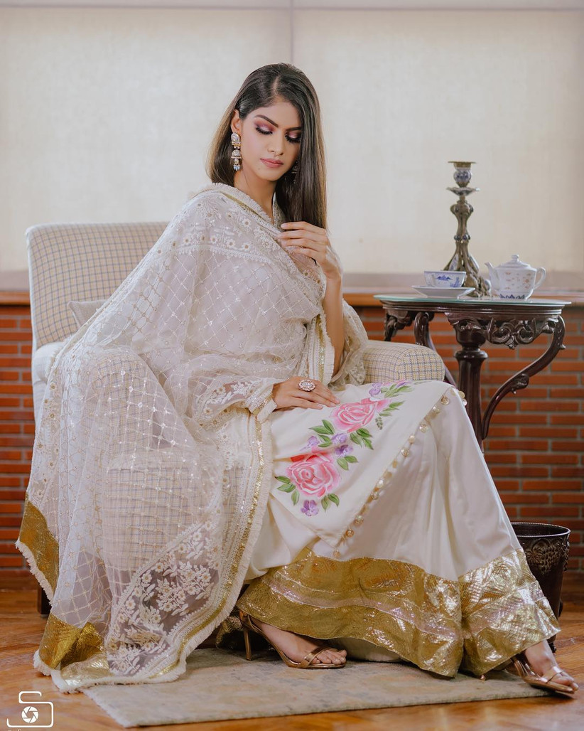 sharara suit design for wedding