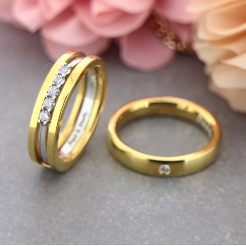 Engagement Gold Rings For Couple
