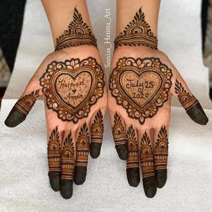 Simple Mehndi Designs For Left Hand Palm By Henna Artists