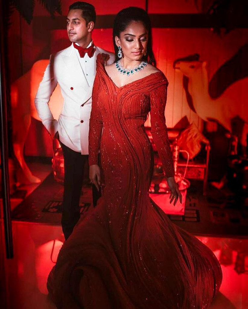 gaurav gupta red gown