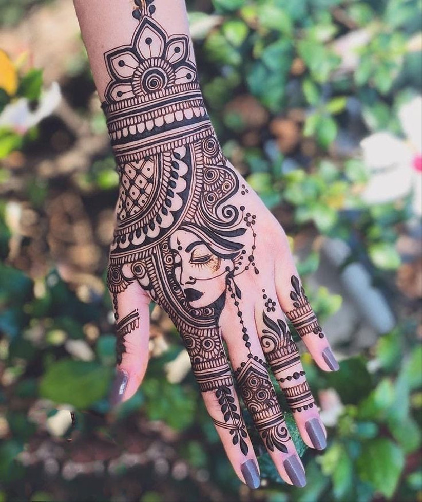 Portrait New Bridal Mehndi Design