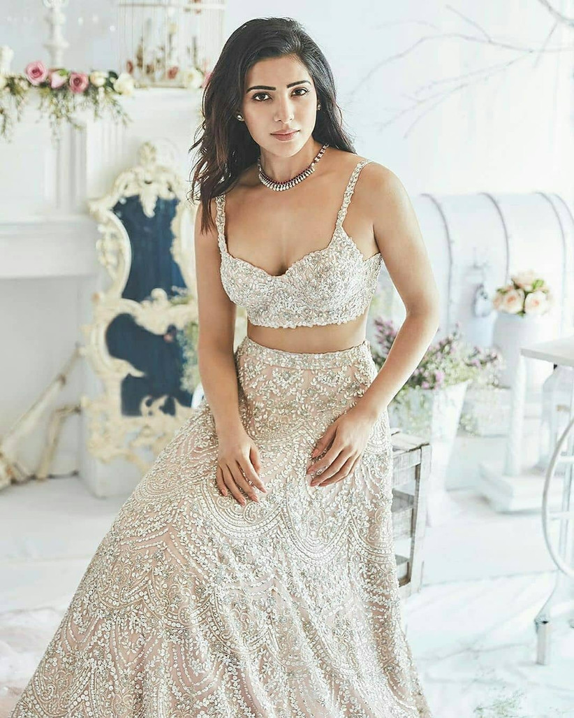 white wedding lehengas