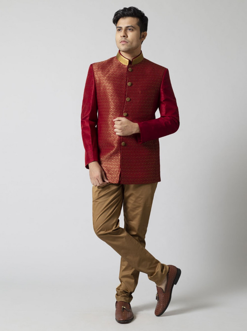 jodhpuri suit in golden colour
