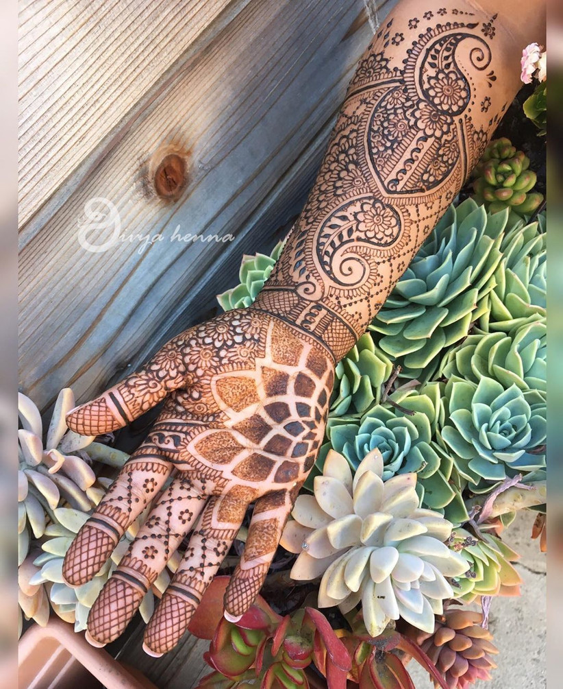 Detailed Paisley Mehndi Design by Divya Henna