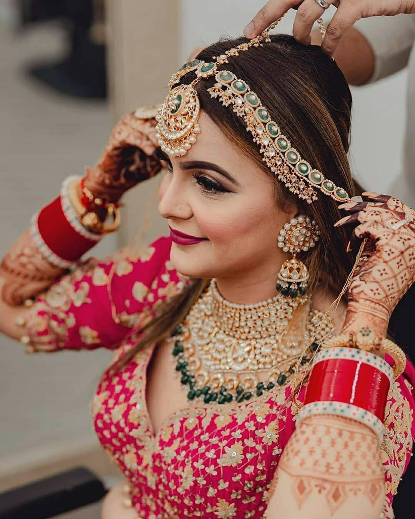 Matha patti bridal set on sale