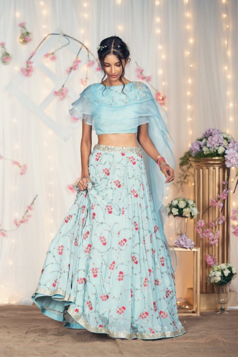 9 Pretty Chiffon Lehenga Designs Perfect for Summer Weddings