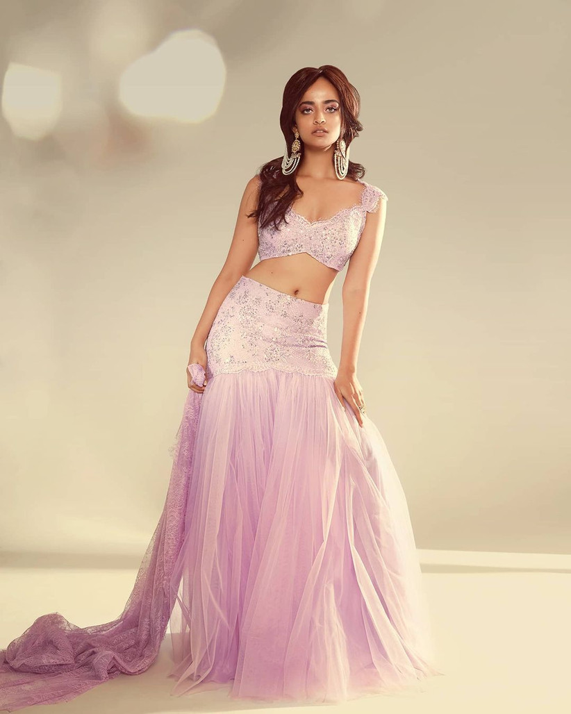 lehenga pastel colour