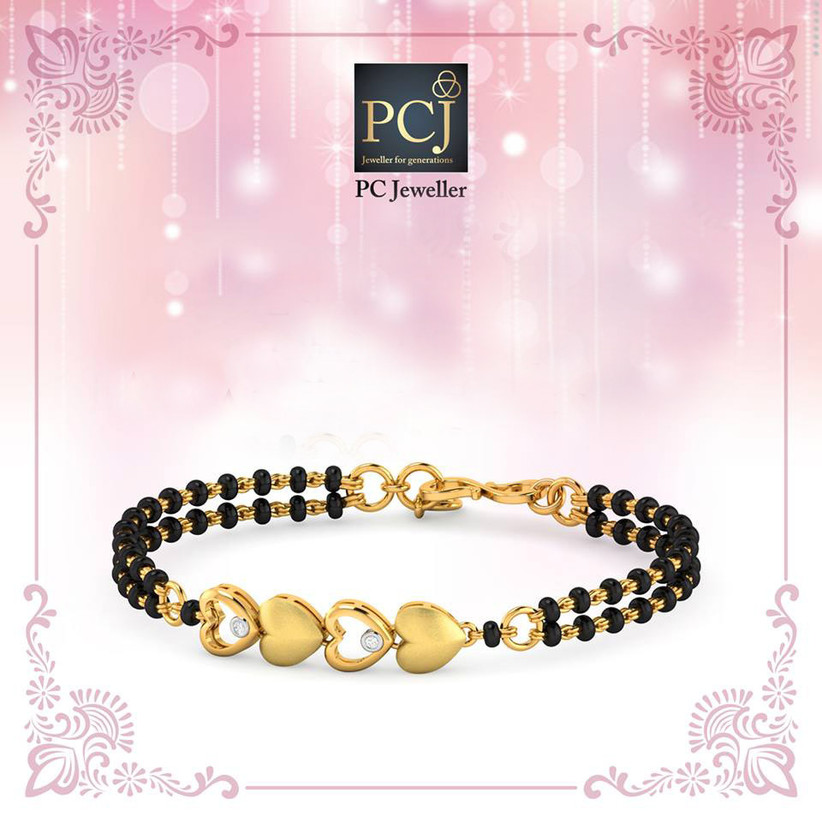 Check Out These Mangalsutra Bracelet Images For An Edgy Look Anuradha art jewellery offers the range of hand mangalsutra bracelet designs for. these mangalsutra bracelet images