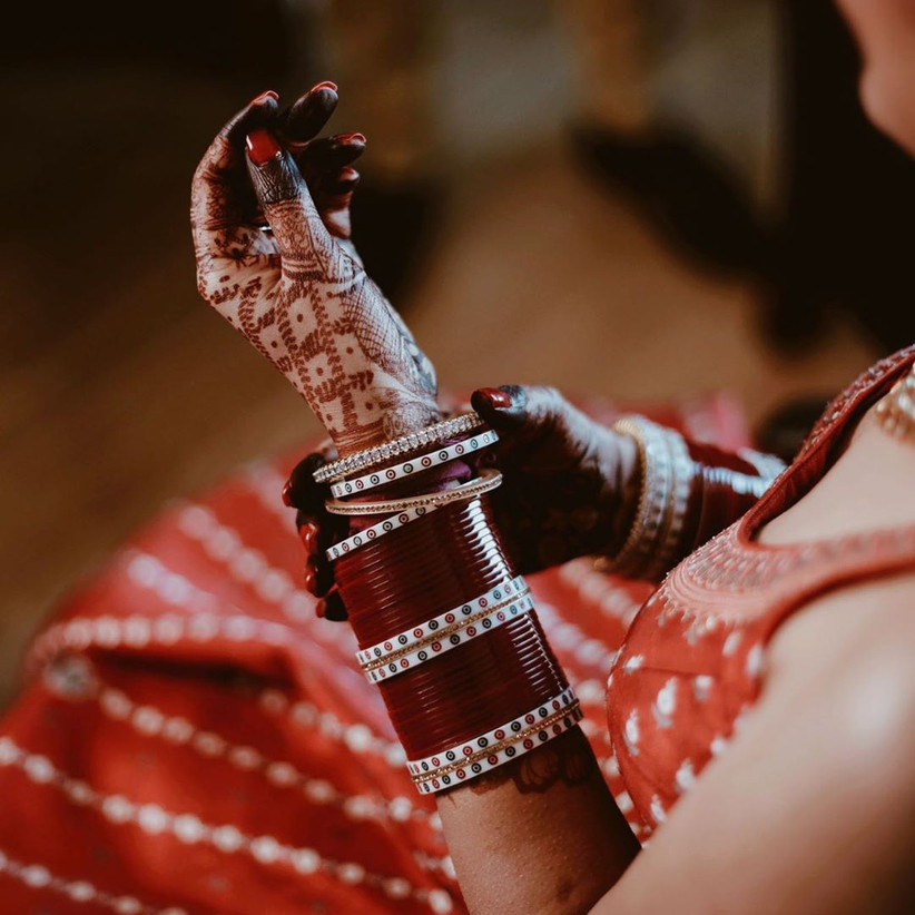 Traditional Bridal chura. punjabi traditional chuda. wedding bangles, Diamante Designer Seep Chura, Punjabi Choora, Diamond Chuda top Set