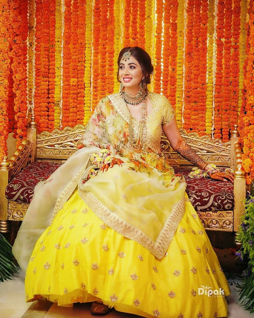 dress for haldi for bride