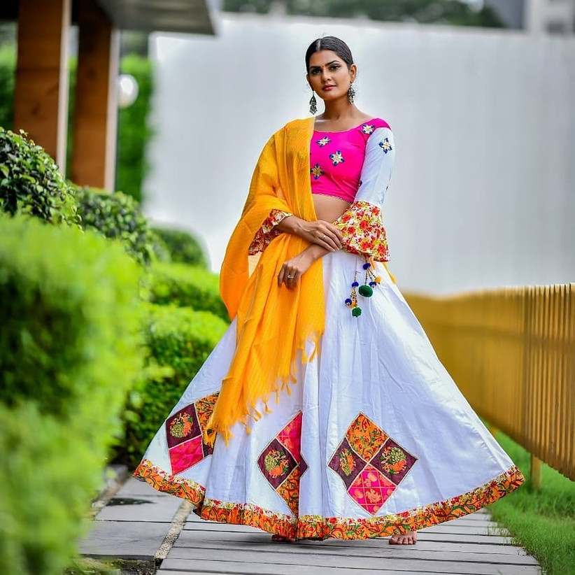 white chaniya choli