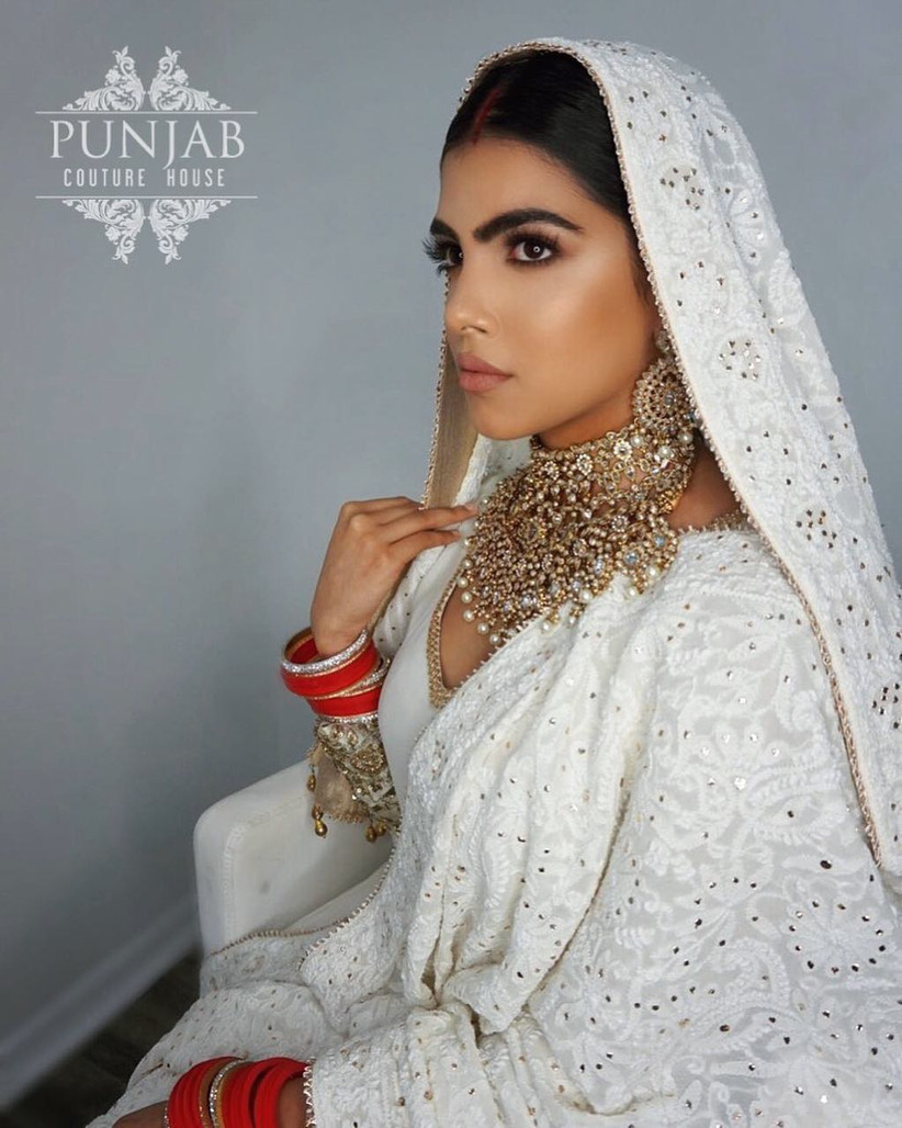 bridal suits with heavy dupatta