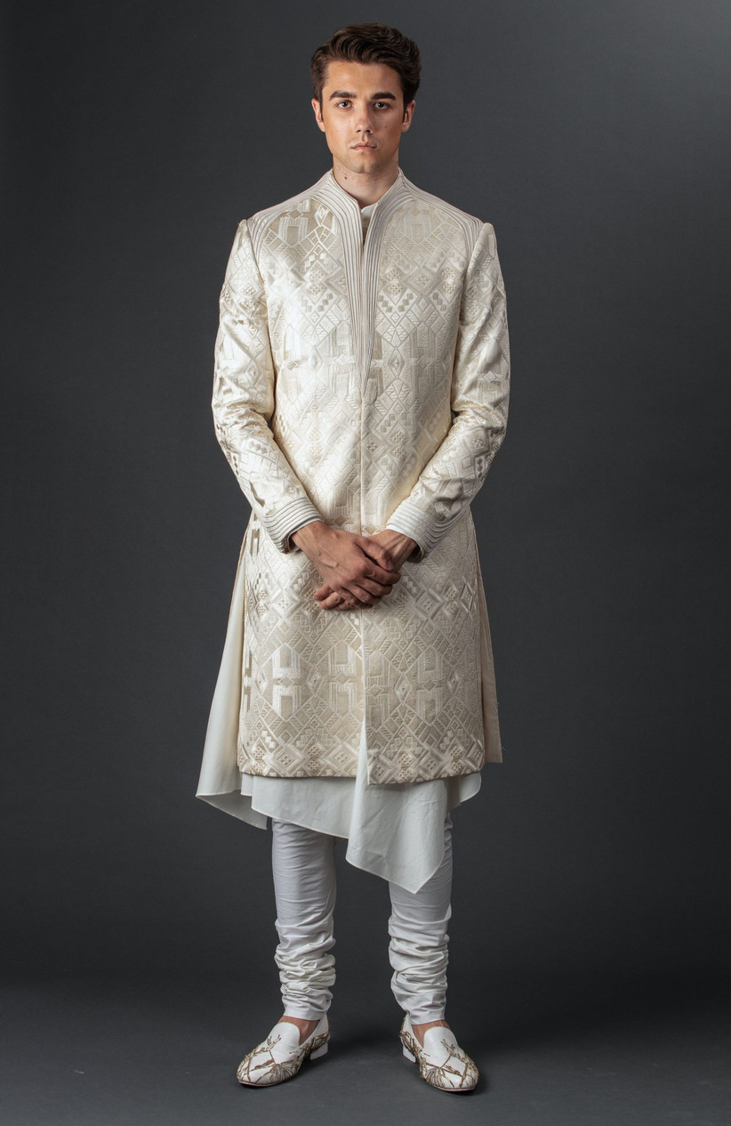 Take a Look at the Trending Groom Outfits With Metallic Accents for Inspo