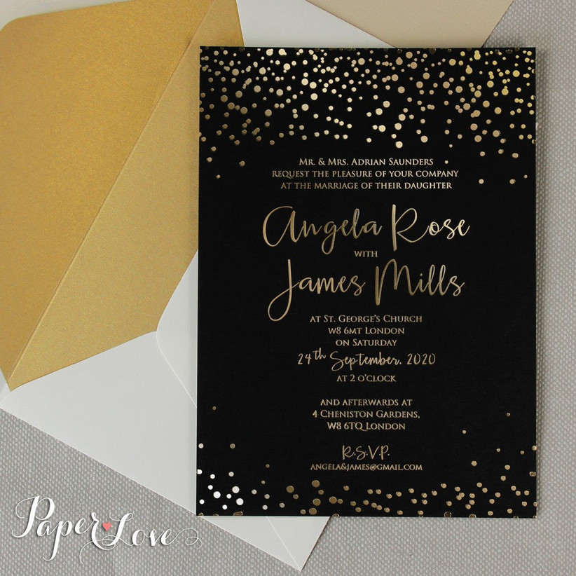8 Black and Gold Wedding Invitations You Can Use for Your