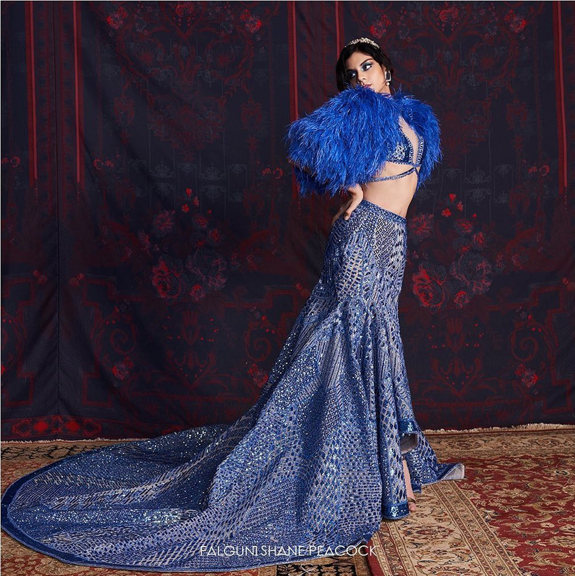 Jaw-dropping Navy Blue Lehengas to Make Your Event Special