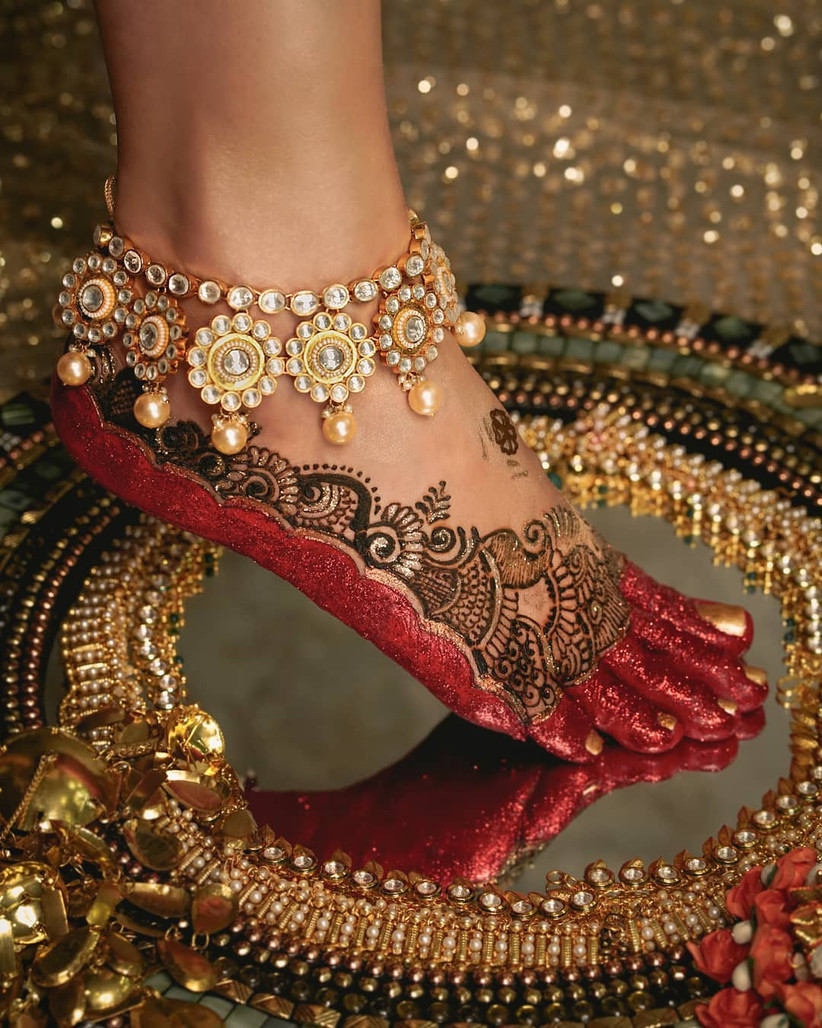 gold anklet designs