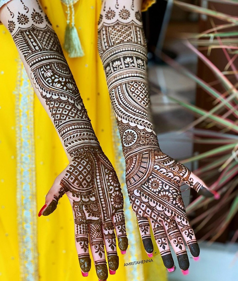 Top Down Video of a Woman Copying the Mehndi Henna Tattoo from One Hand To  the Other in Preparation of the Hindu Stock Image - Image of ornate,  beauty: 201867479