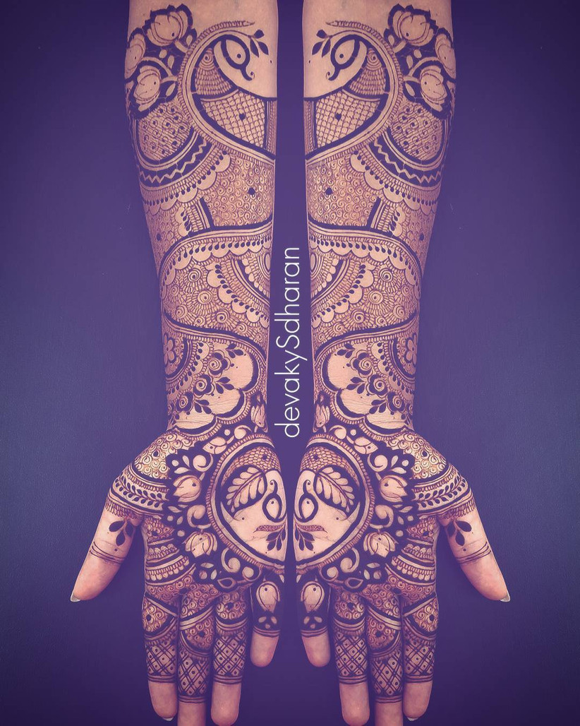 peacock mehandi design 