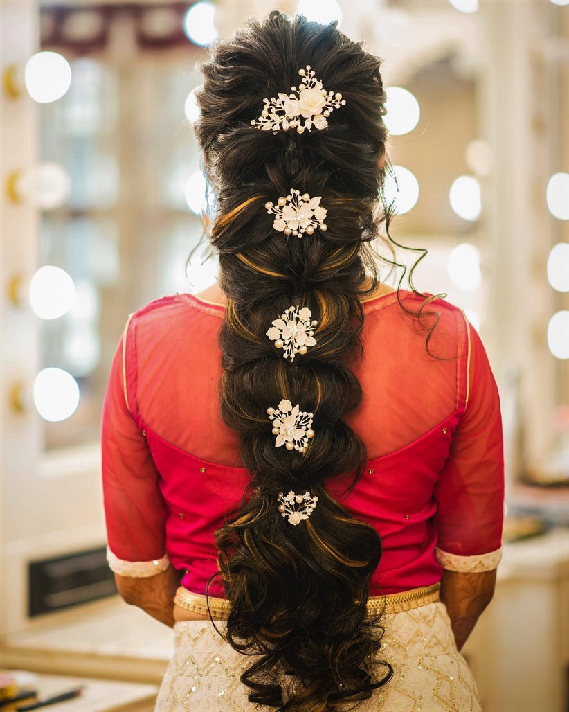 Featured image of post Braid Hairstyles For Indian Weddings : For example the classic variant of a french braid can pull your hair away from your face.