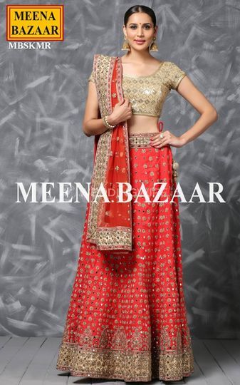 Meena Bazaar - This pastel pink lehenga from Meena Bazaar is the perfect  upgrade for your wedding wardrobe. Shop online at our official website  www.mbz.in Worldwide Delivery Available | Free Shipping in