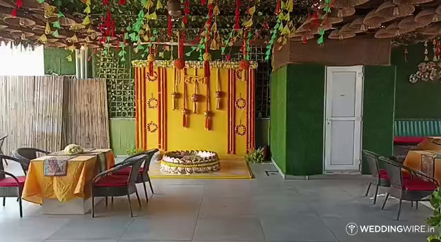 Rooftop Haldi decor