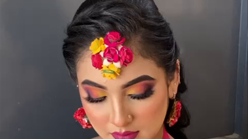 Haldi makeup look