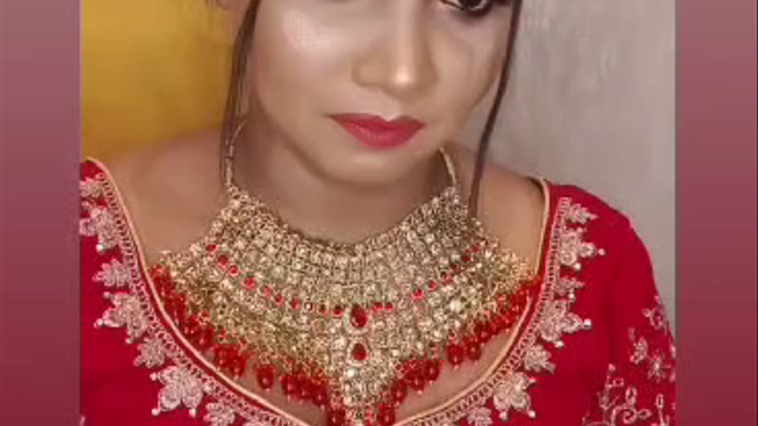 Non Bengali Reception bride Makeover