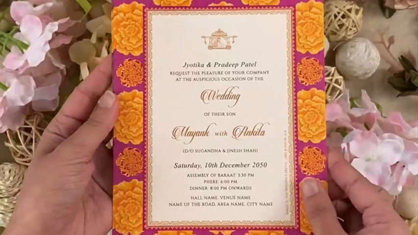 Gainda Pop - Frame Wedding Card