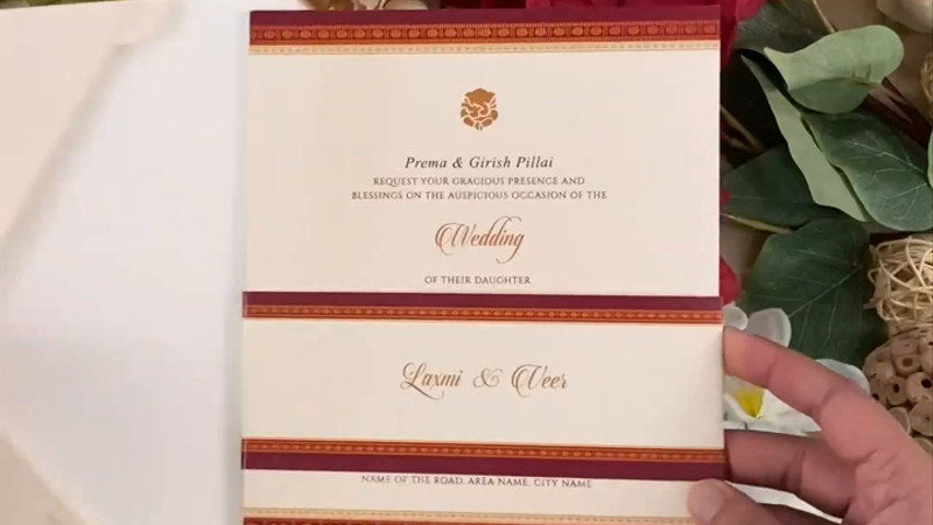 Woven In Silk - Traditional Wedding Card