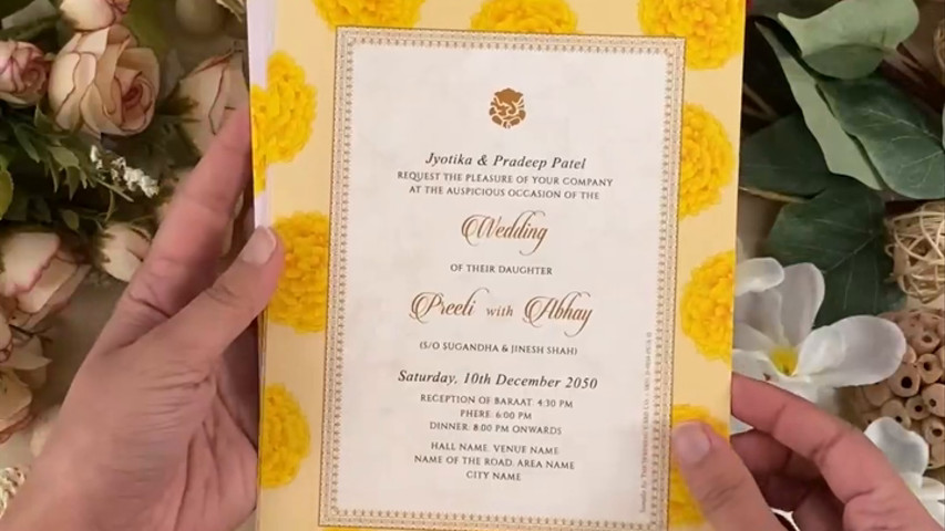 Gainda Phool Wedding Card