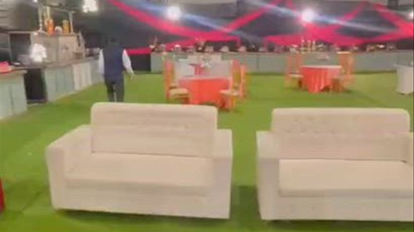 Lawn area and stage decor