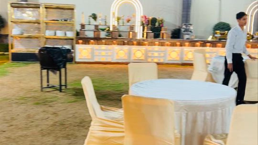 Garden buffet setup