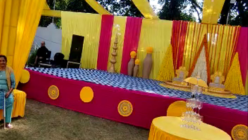 Wedding Haldi Ceremony Arrangement ..