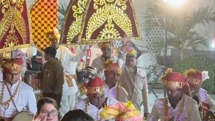 Baarat ceremony lucy saurabh event dec 2025 