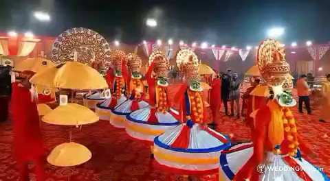 Kathakali south style bride & groom entry