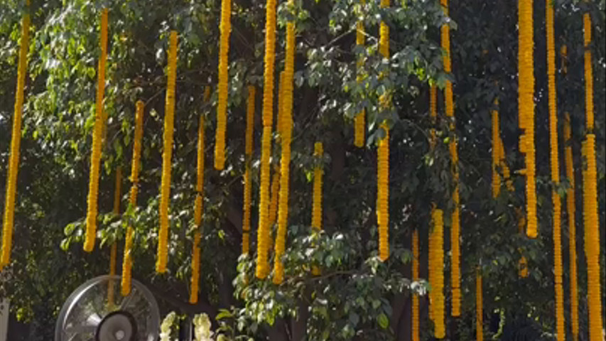 Haldi tree hangings inspiration 