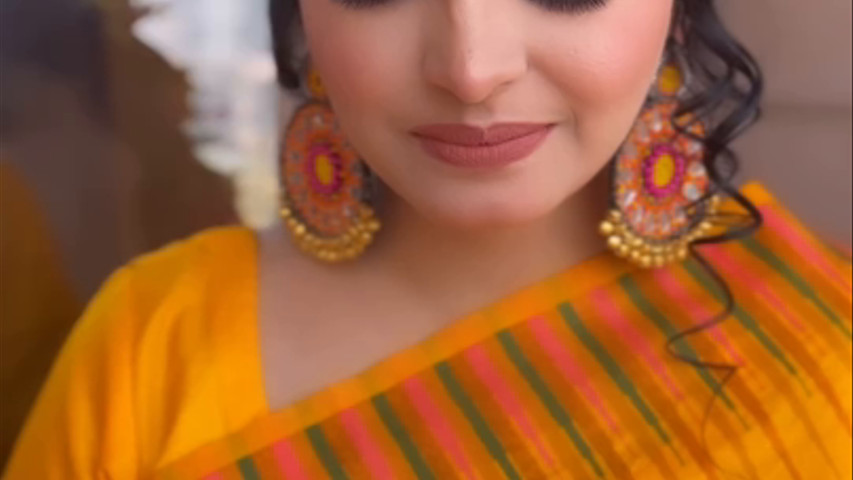 Haldi makeup bride 