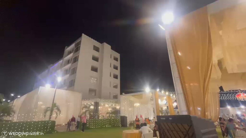 Stage decor and lawn area