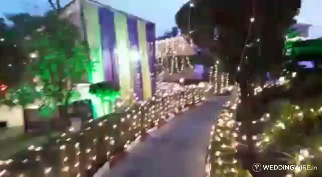 Light decor at night