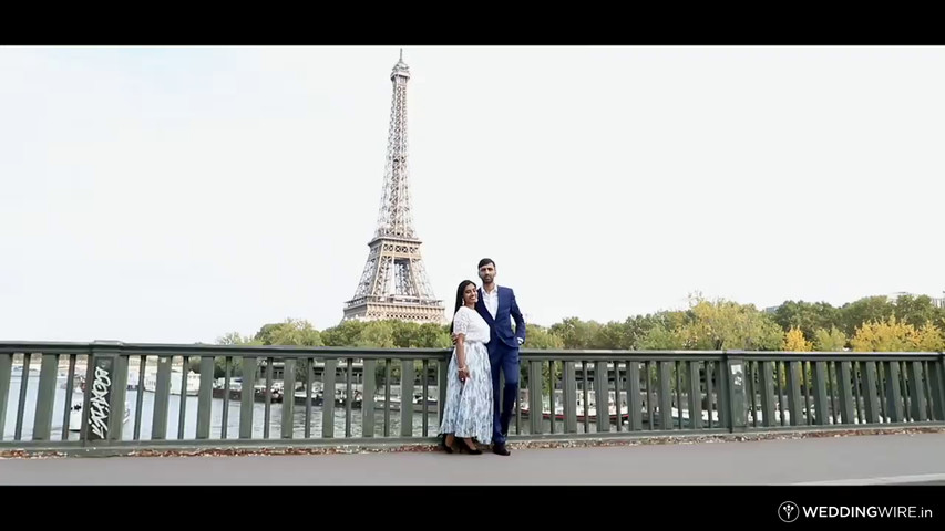 Nikhil & Padmashini - Paris Pre Wedding Photoshoot