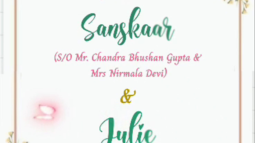 Wedding video invite