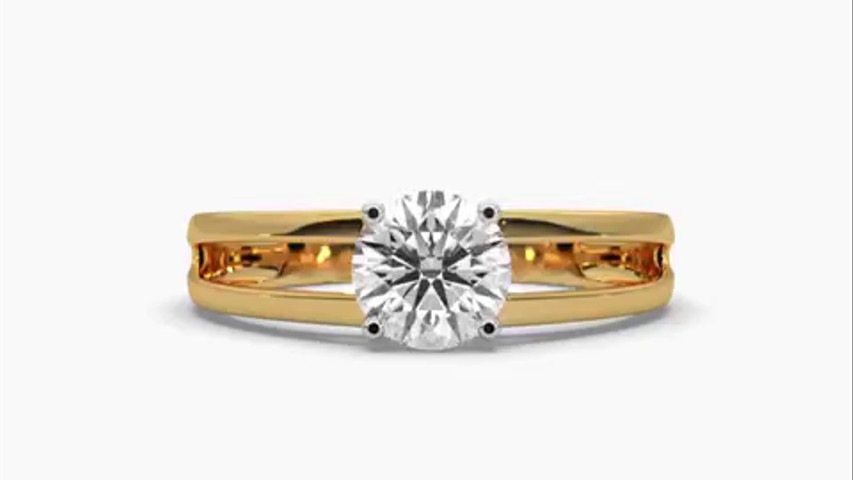 1-Carat MYZA IGI Certified Diamond Dual band Ring in 18K Hallmark Gold