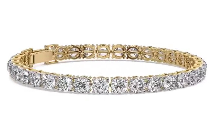 50 Cents Each MYZA Certified Lab Diamond Bracelet in 18K Hallmark Gold