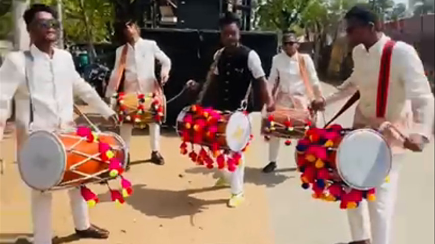 Punjabi Dhol stylish dholi