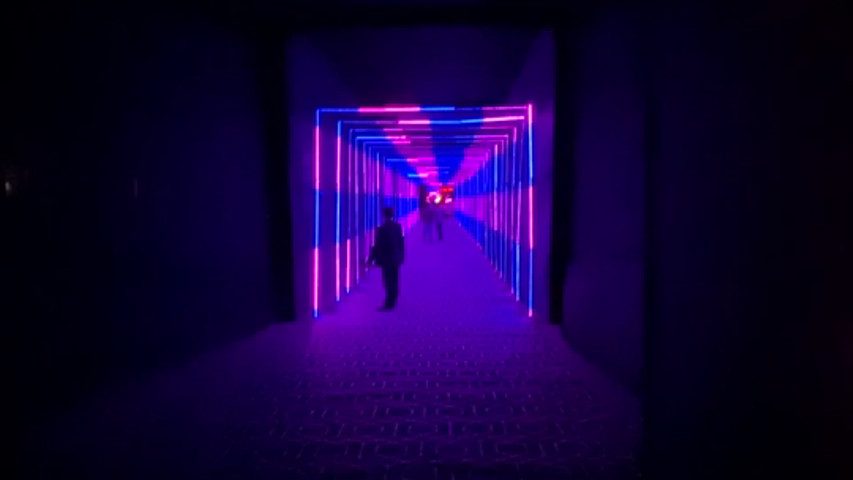 Beautiful neon entrance 